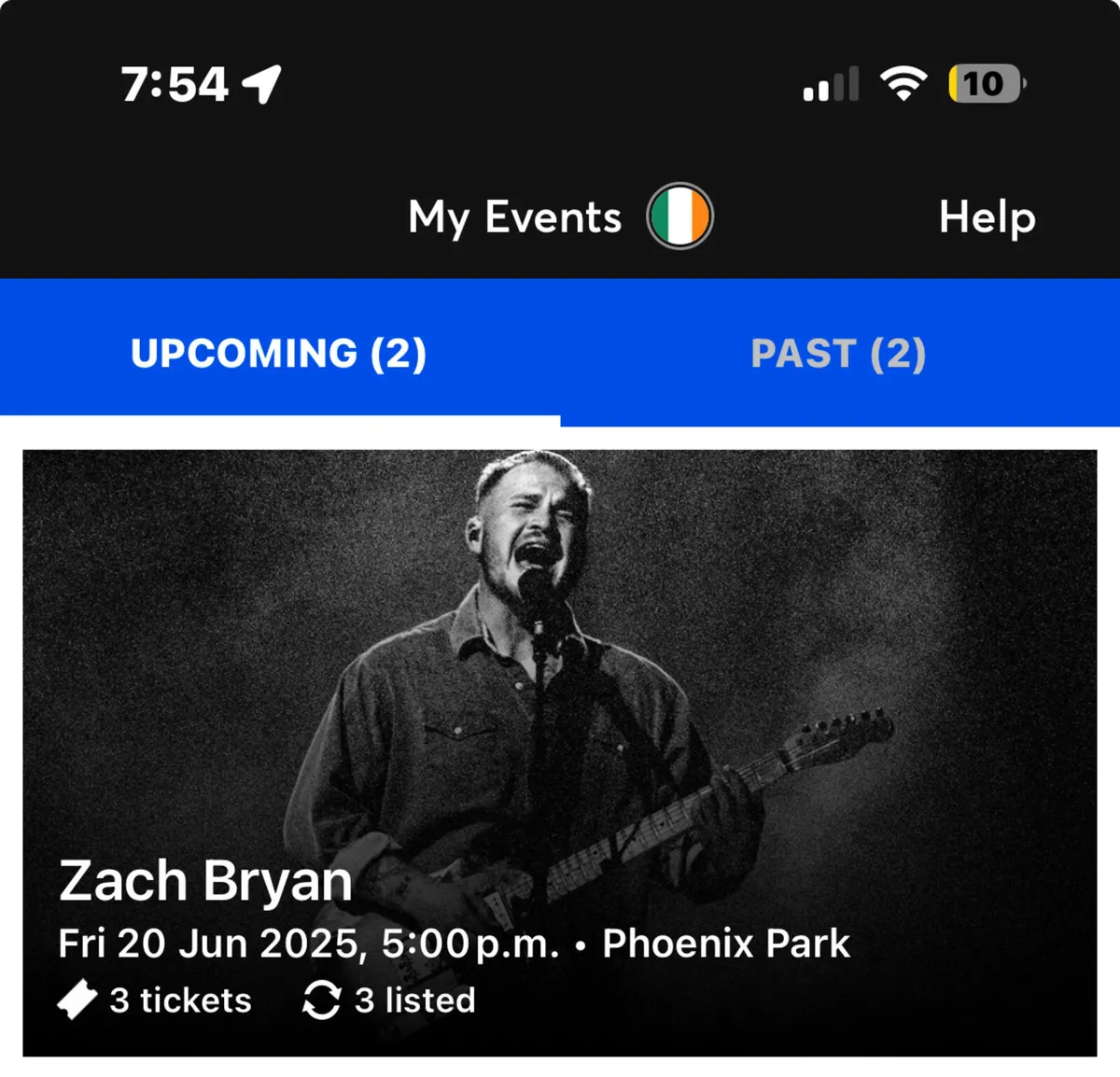 3 Zach Bryan Golden Circle tickets for Friday 20th