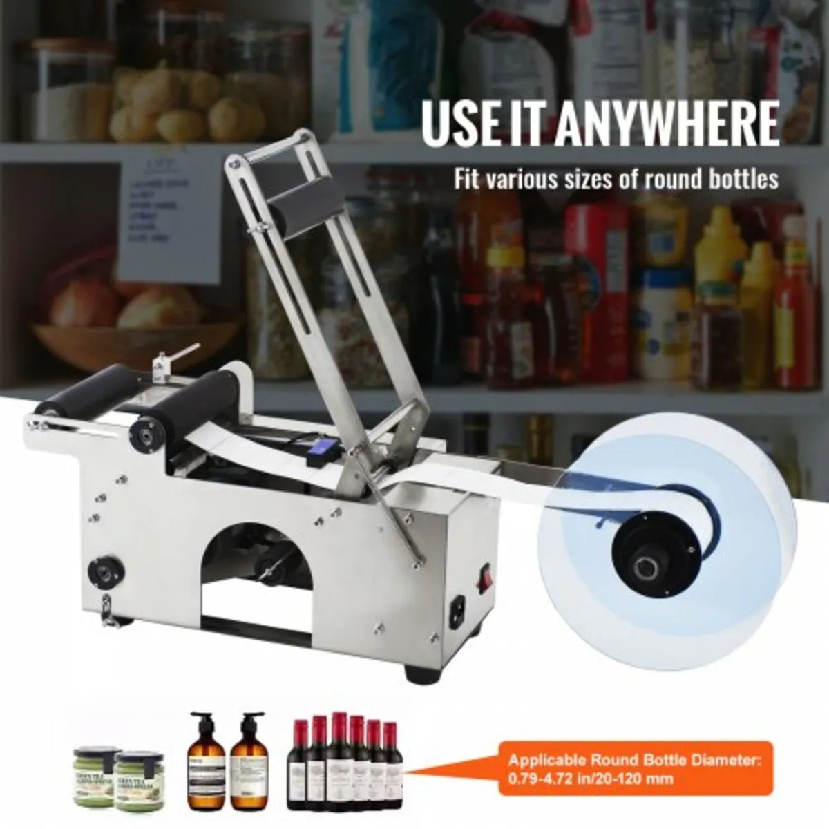 MT-50 Semi-automatic Round Bottle Labeling Machine - Image 2