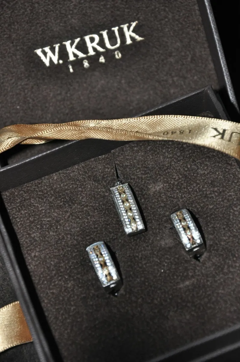 925 silver earrings and pendant set - Image 1
