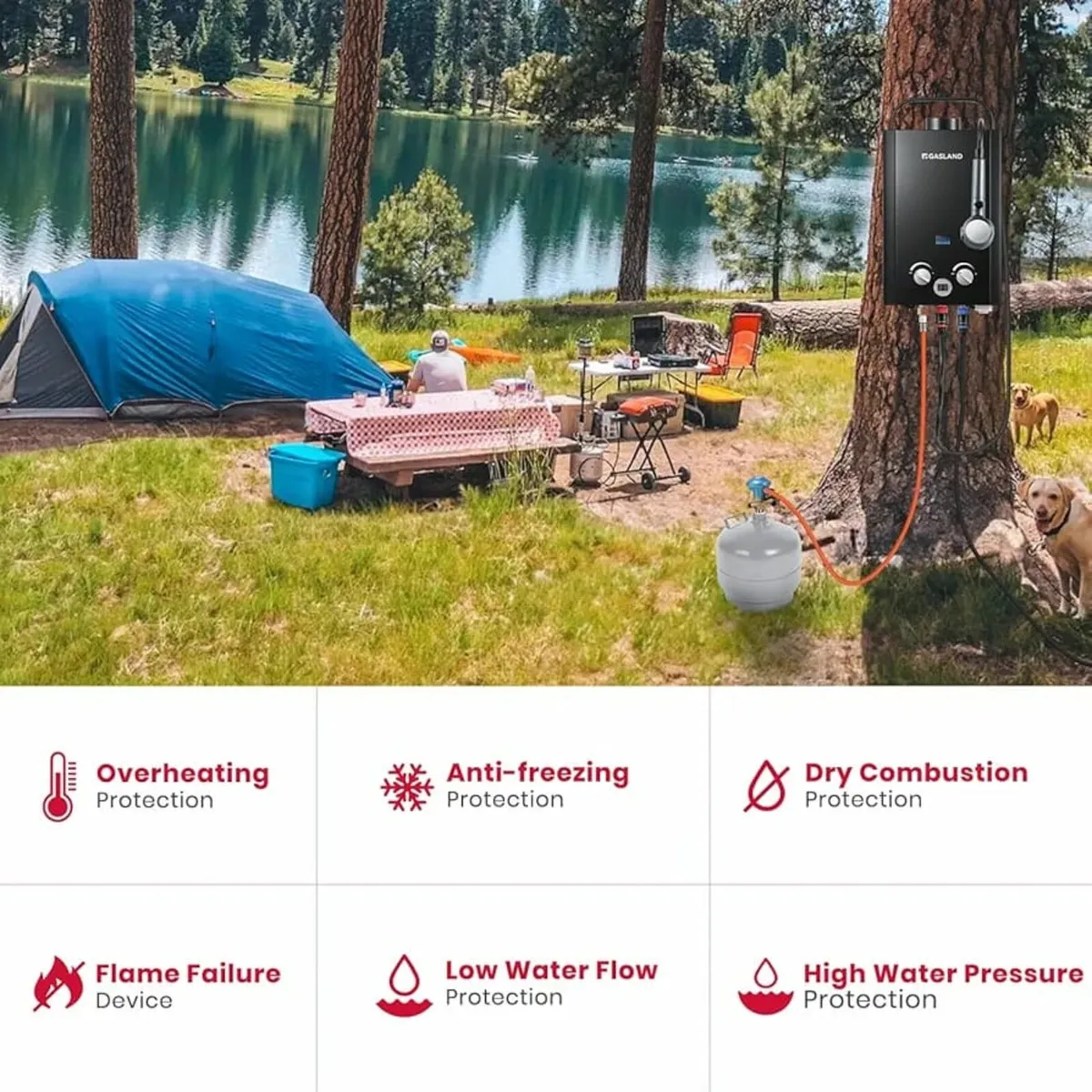 6L Gas Water Heater with 6L Water Pump 12V, Tankle - Image 2