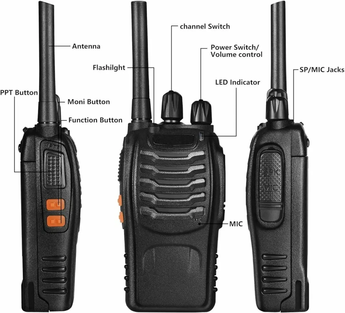 Walkie Talkies for Adults 10Pcs Professional Walki - Image 2