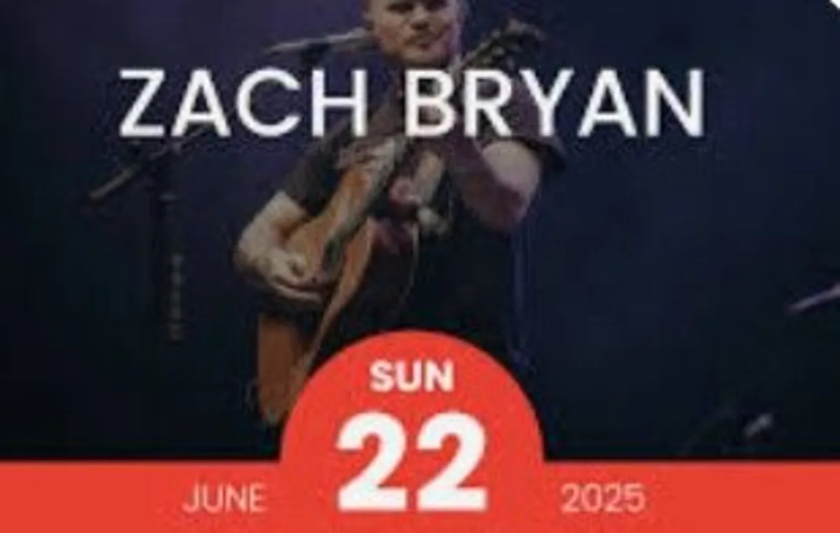 1 x Zach Bryan Ticket - Sunday 22nd June