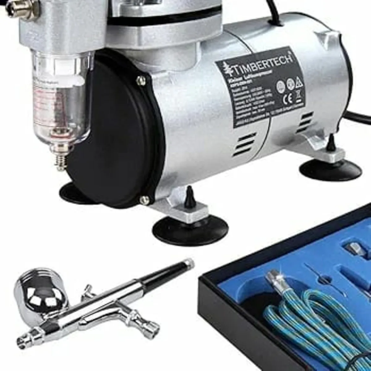 Airbrush Kit with Air Compressor ABPST05 with Powe - Image 2