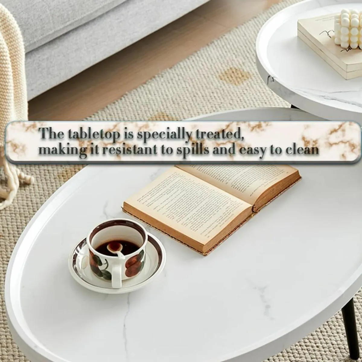 Nesting Coffee Table Set coffee tables living room - Image 2