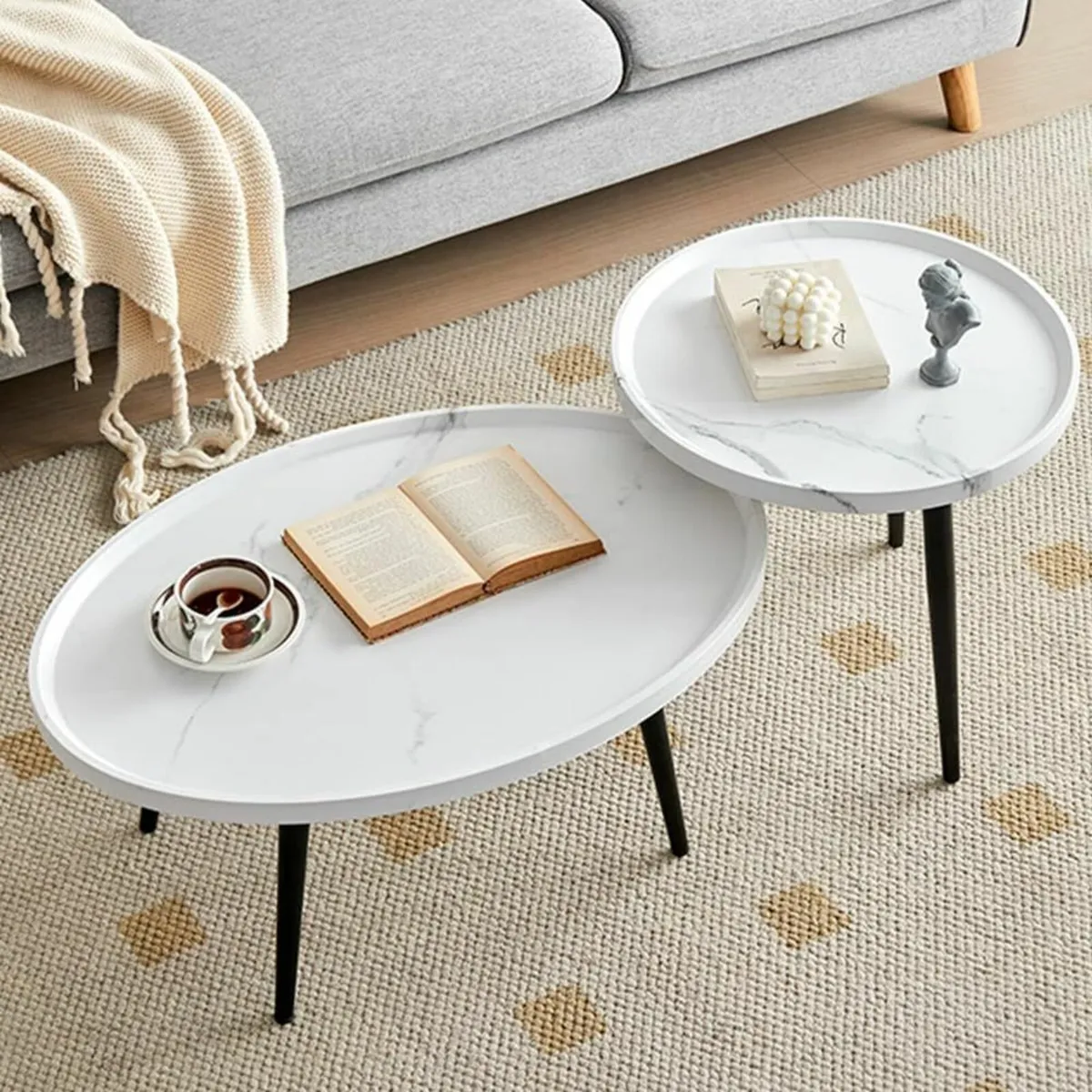 Nesting Coffee Table Set coffee tables living room - Image 3