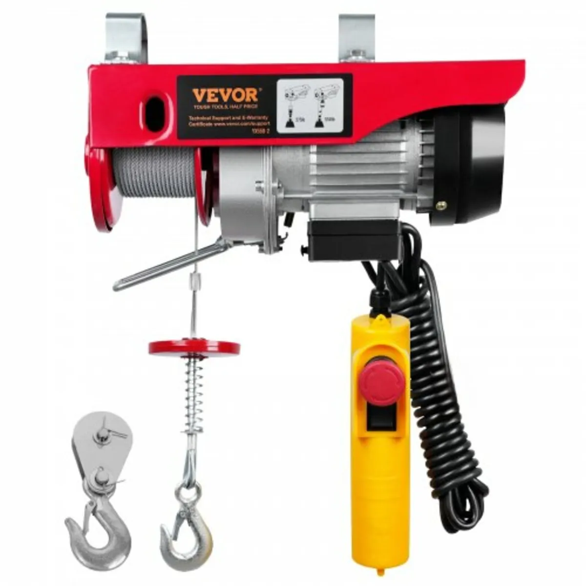 Electric Hoist, 550 lbs Lifting Capacity, 510W 220 - Image 1