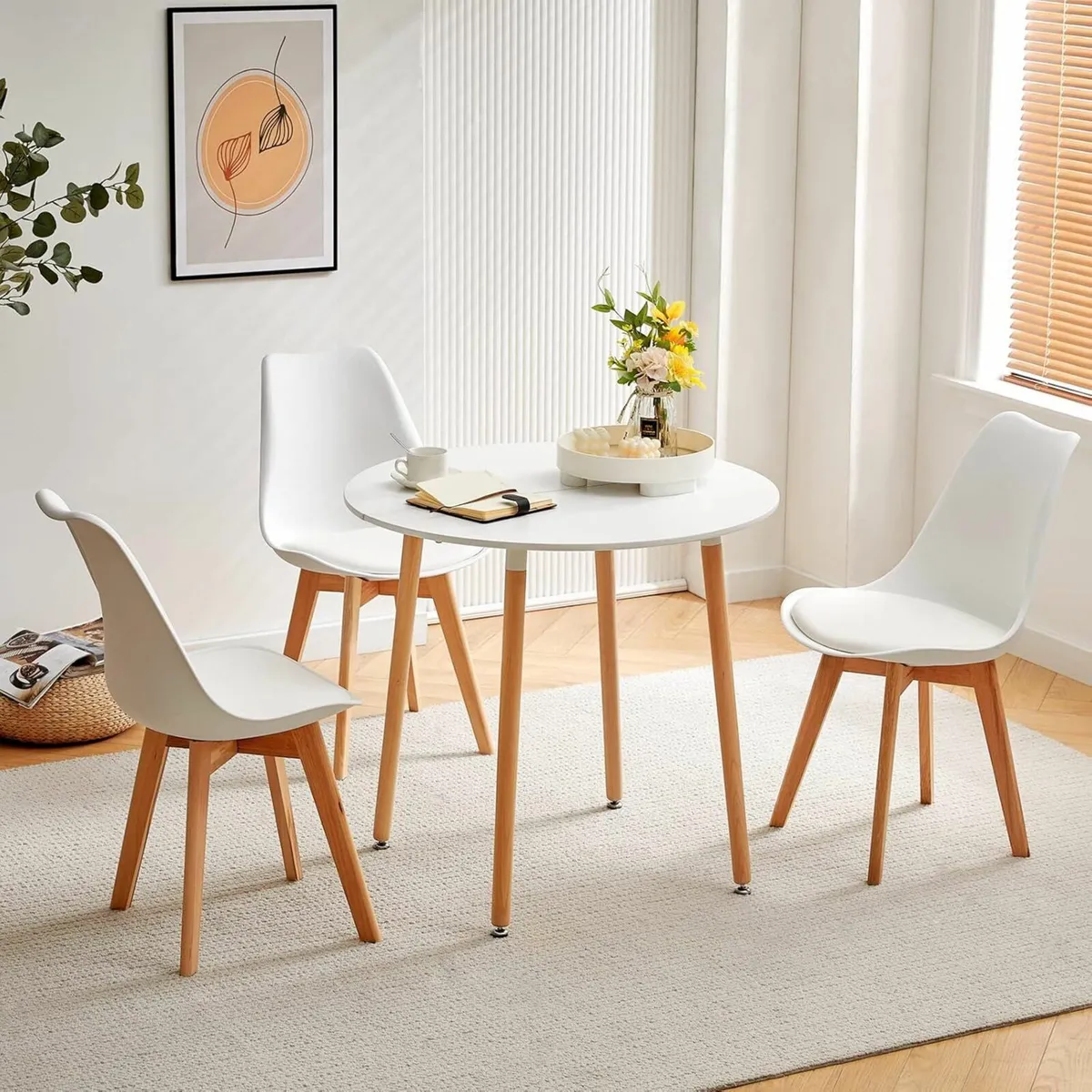 Dining Round Kitchen Table Office 80cm, Table Only - Image 4