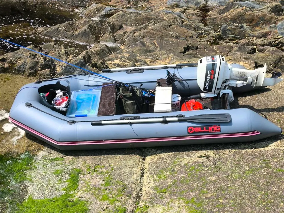Inflatable boat with 6hp Johnson
engine and extras - Image 1