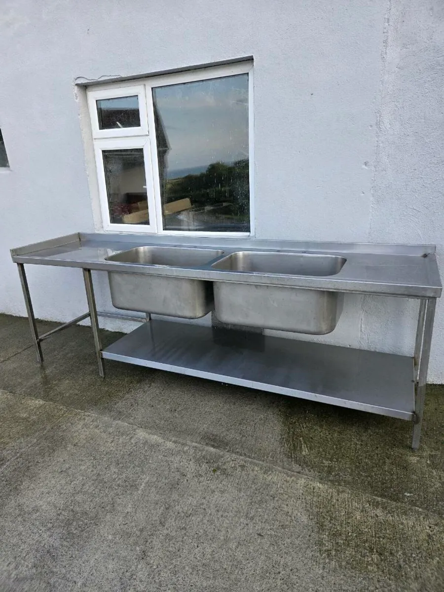 Extra deep double bowl stainless steel sink - Image 1
