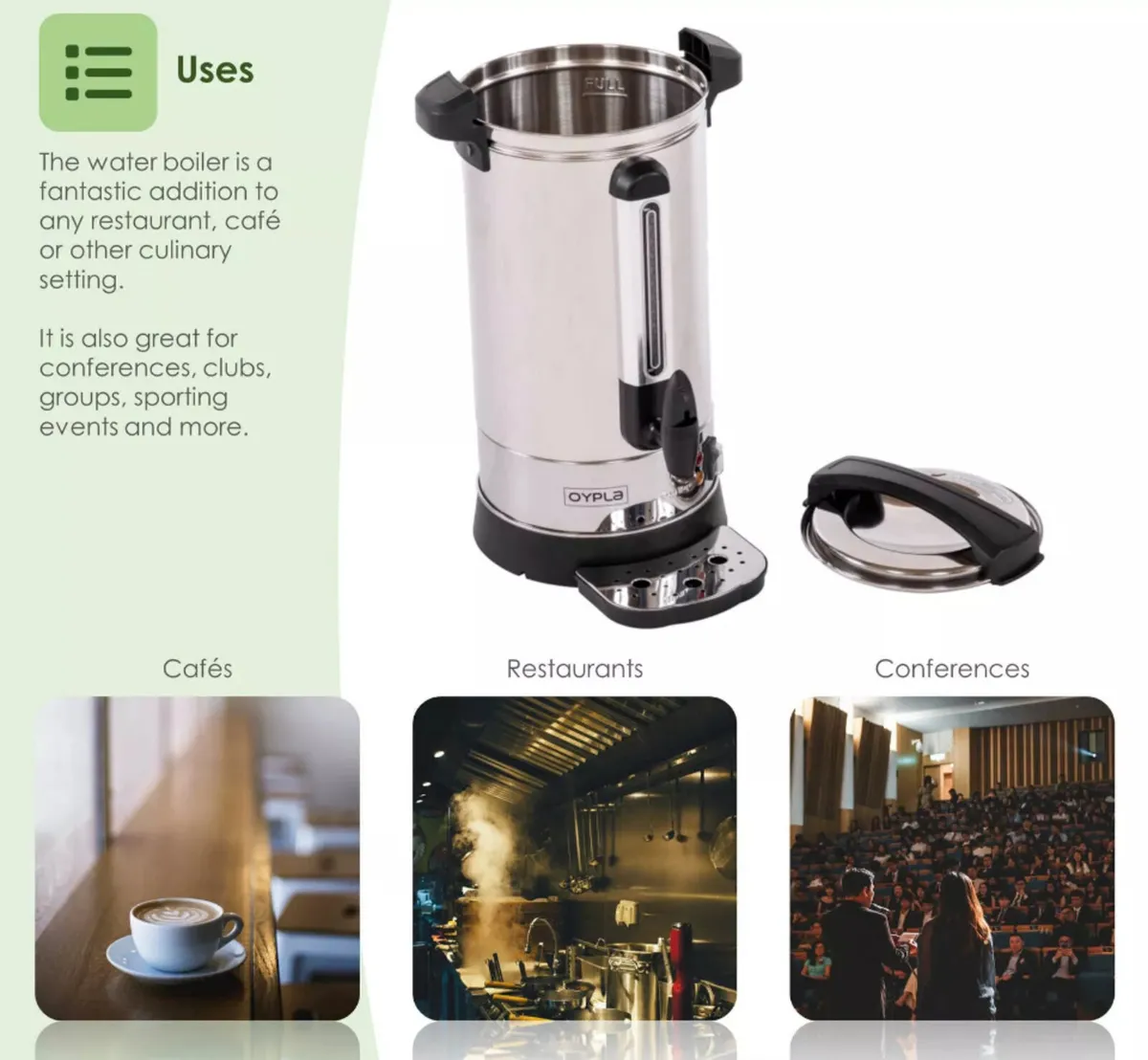 10 Litre Electric Hot Water Boiler Tea Coffee Urn - Image 2