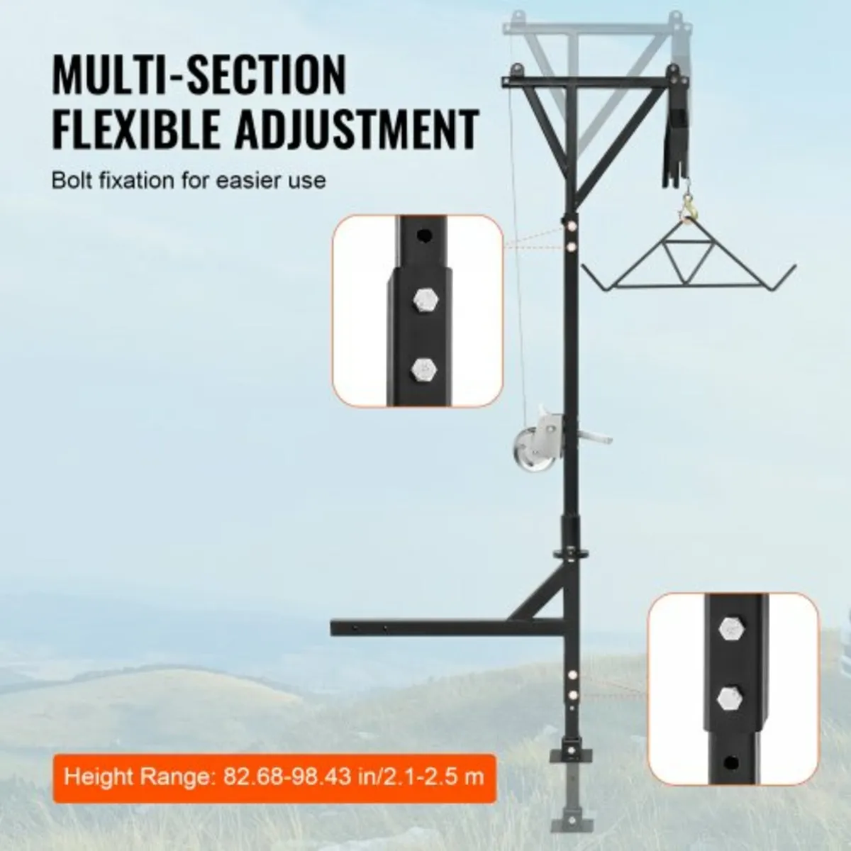 Hitch Mounted Deer Hoist Hitch Game Hoist 600lbs W - Image 4