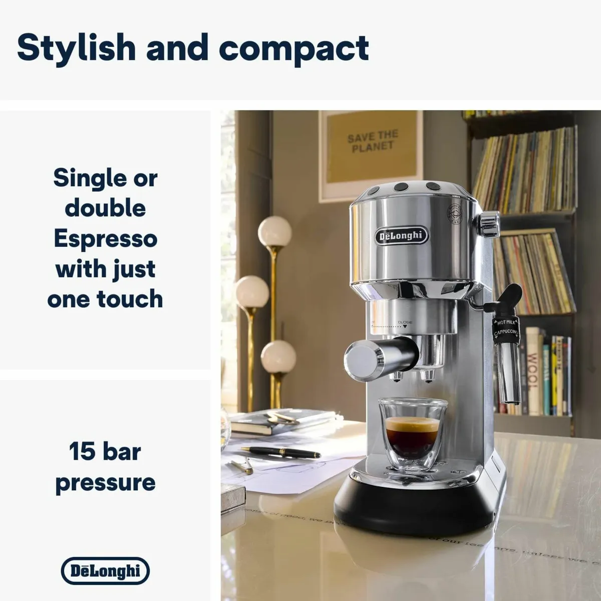 Traditional Pump Espresso Machine Cappuccino - Image 4