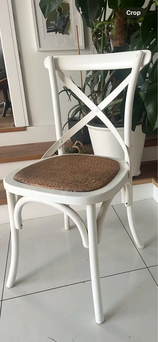 6 x cross back dining chairs