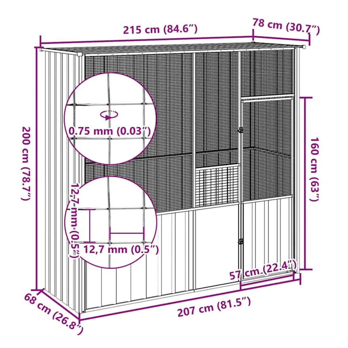 [Free P&P] New Pet Bird Cage Aviary Outdoor - Image 4
