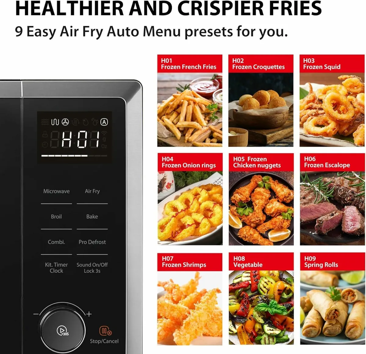 Air Fry Auto 5-IN-1 Microwave Oven Broil Bake - Image 3