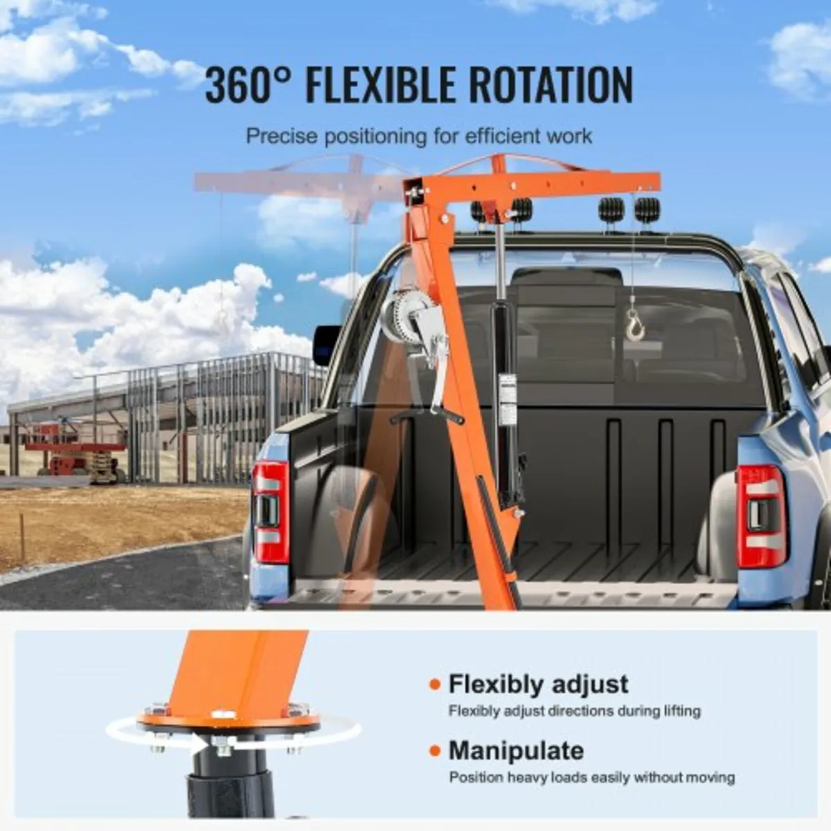 Hydraulic Pickup Truck Crane Hoist Crane 500 lbs 3 - Image 3