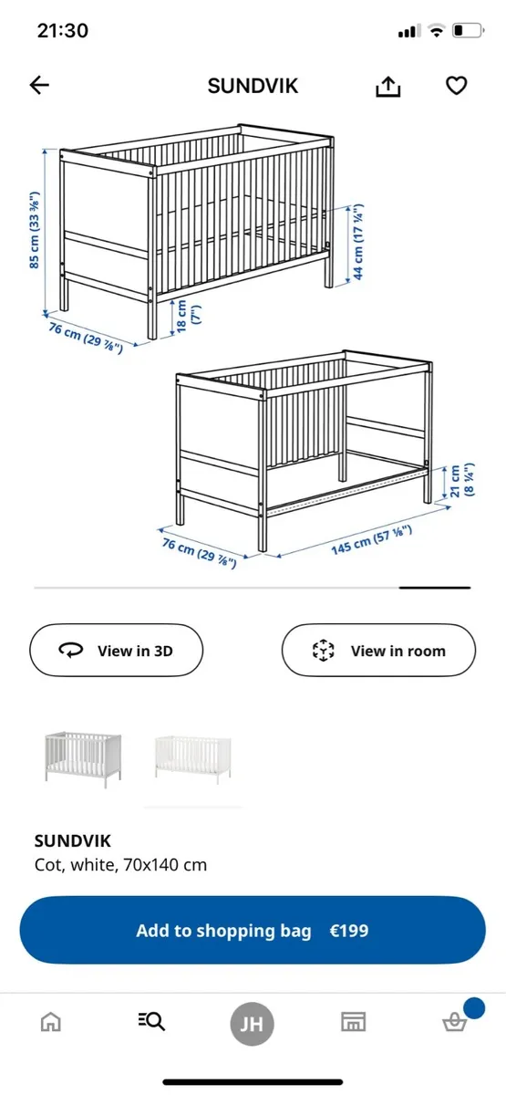Ikea Cot - Image 3