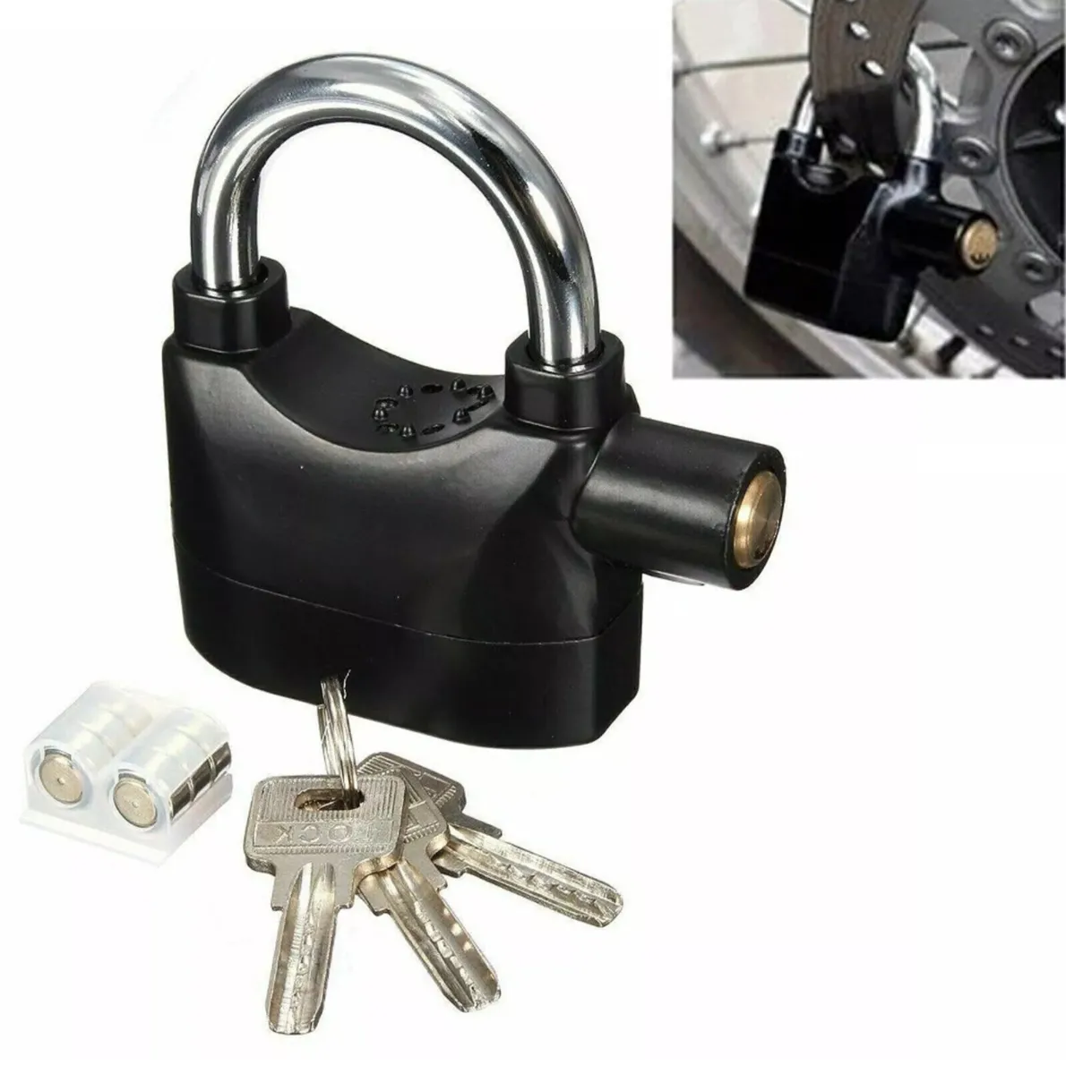 Motion Sensor Siren Alarm Padlock Bike Shed etc - Image 1