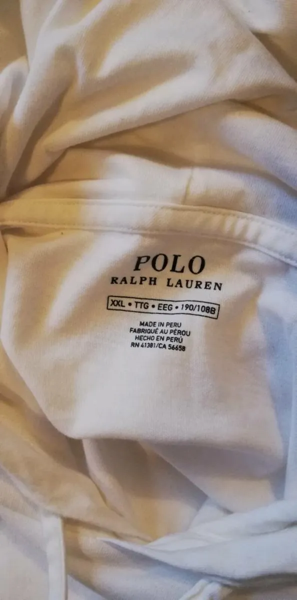 Polo Ralph Lauren Mens white long sleeve hoodie - Image 3