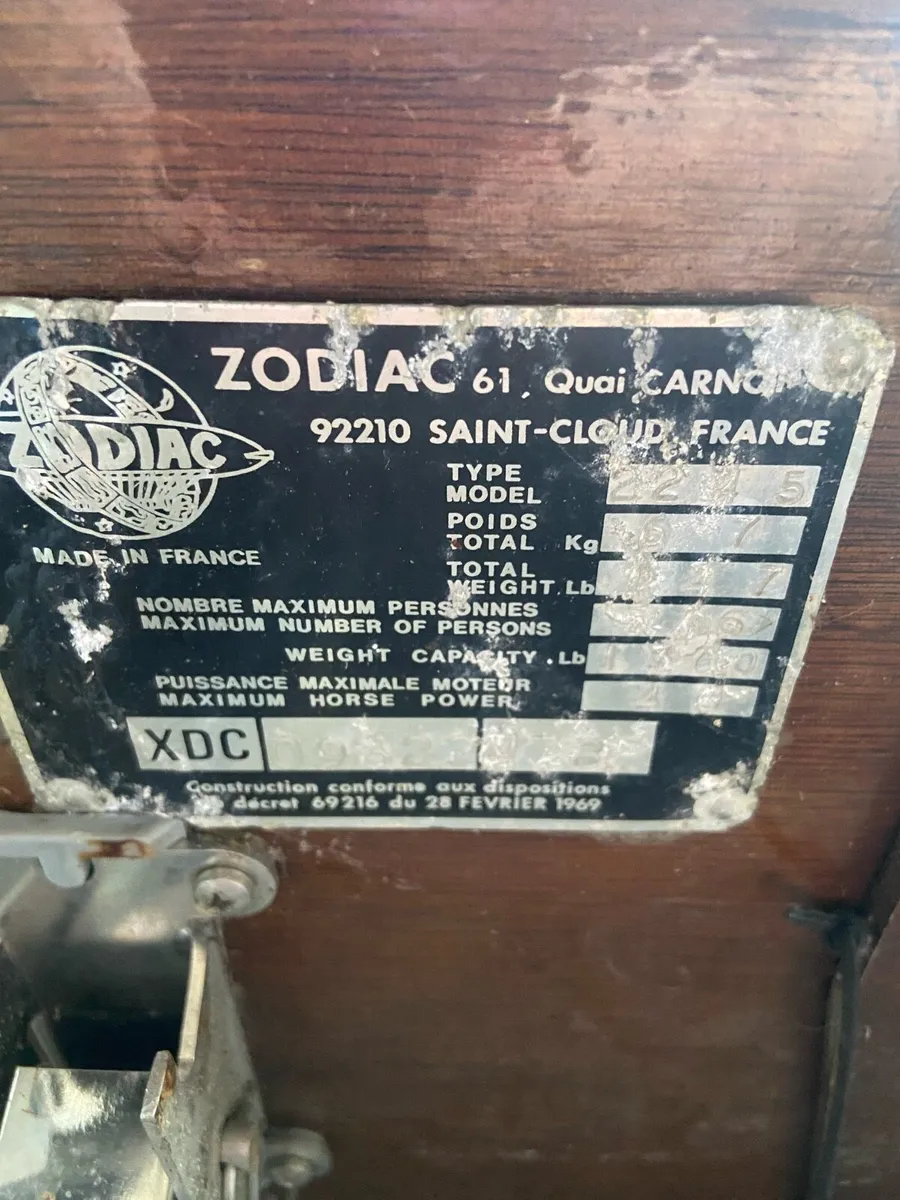 Zodiac 22ft inflatable  30hp Honda - Image 2