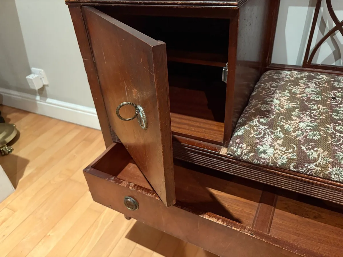 Hall telephone table/seat - Image 3