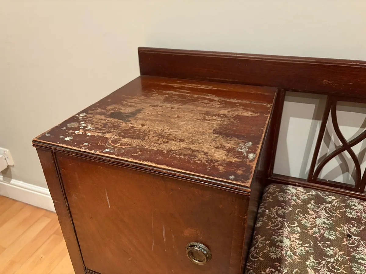 Hall telephone table/seat - Image 4