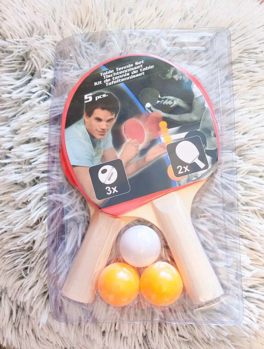 Table Tennis Set (Ping Pong) – 2 Rackets + 3 Balls - Image 1