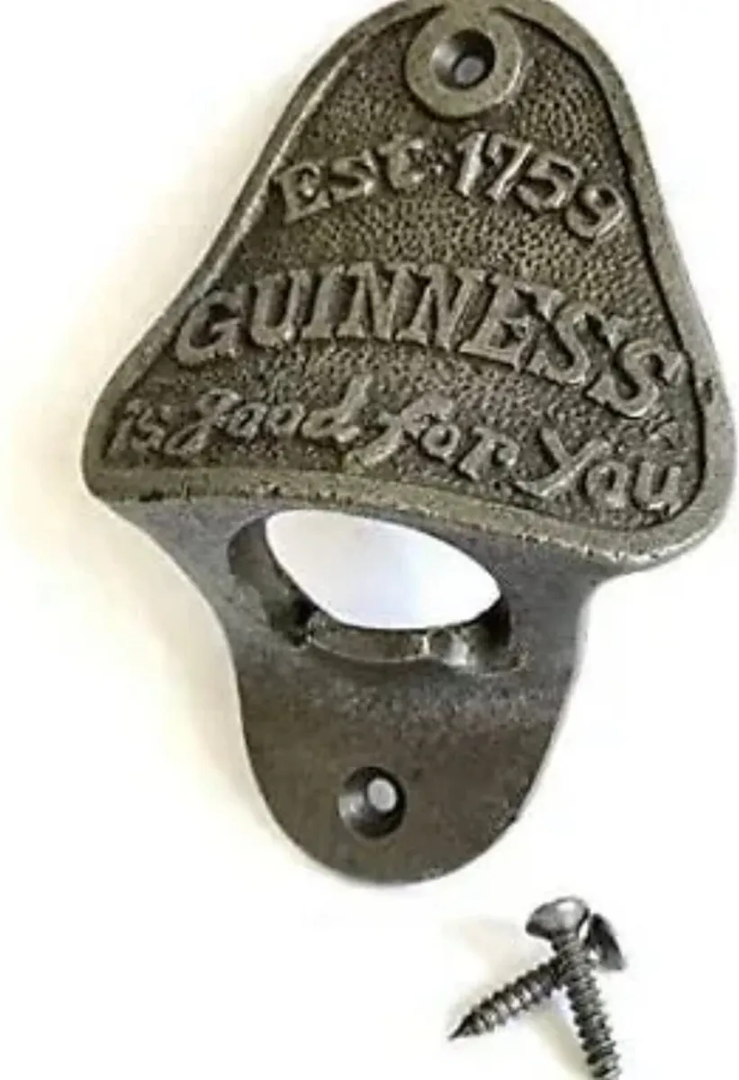 Retro Cast Iron Wall Mounted Bottle Opener Guinnes - Image 3