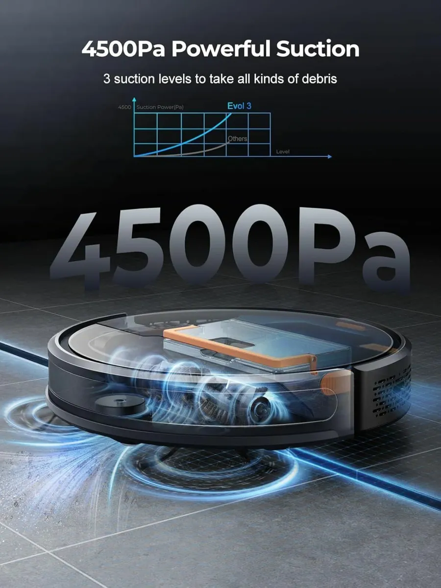 Clean Robot Vacuum Cleaner Carpet 4500Pa Auto - Image 4