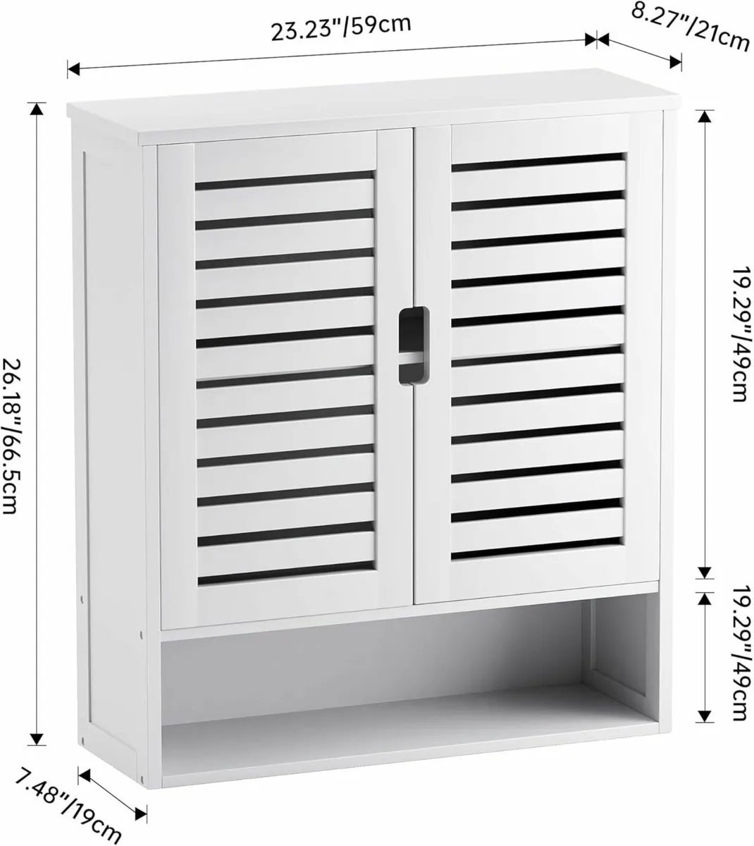 Bathroom Cabinet Wall Mounted Over-Toilet Storage - Image 2