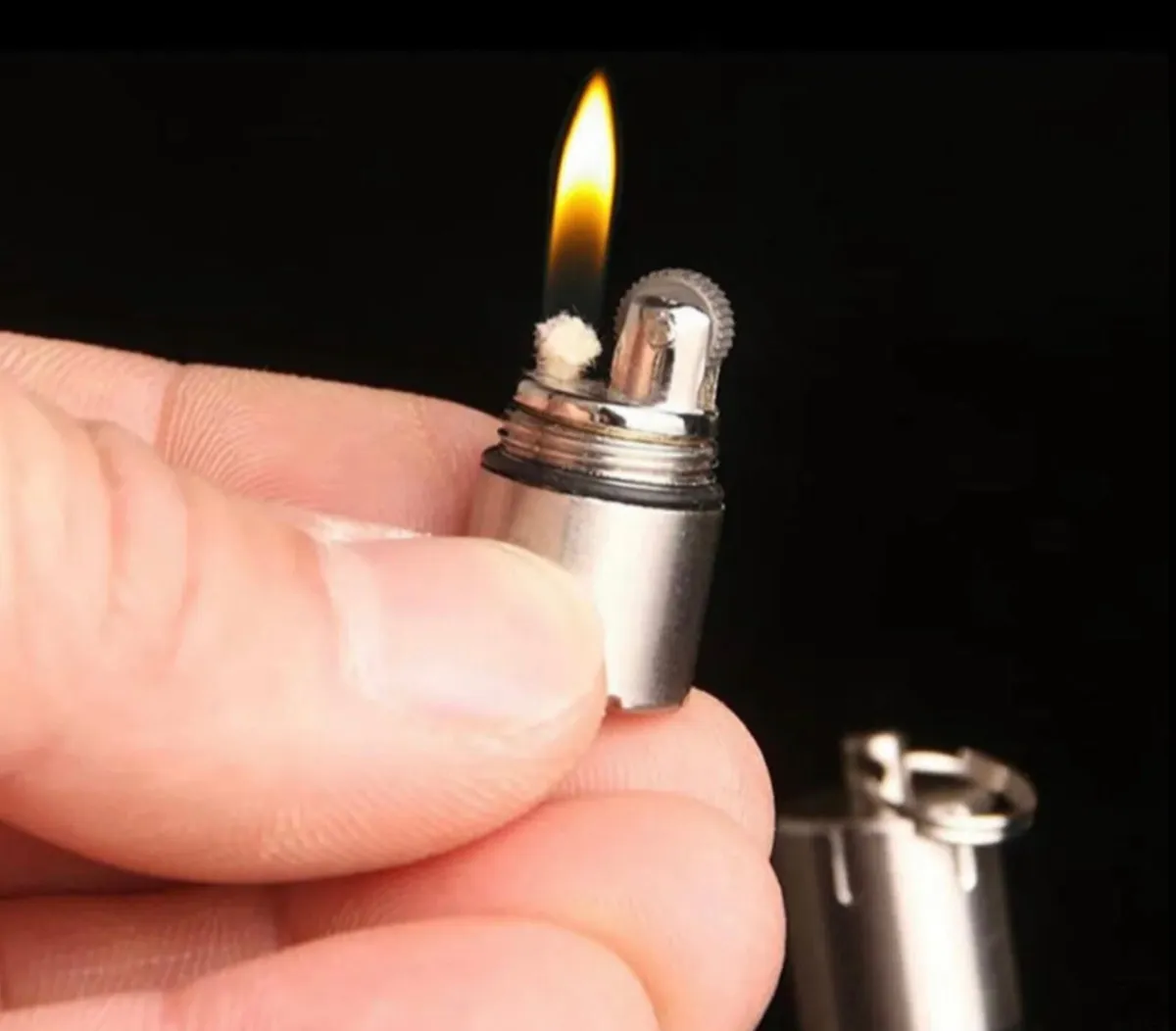 Smallest Lighter Ever! Mini Petrol Keyring NEW - Image 1