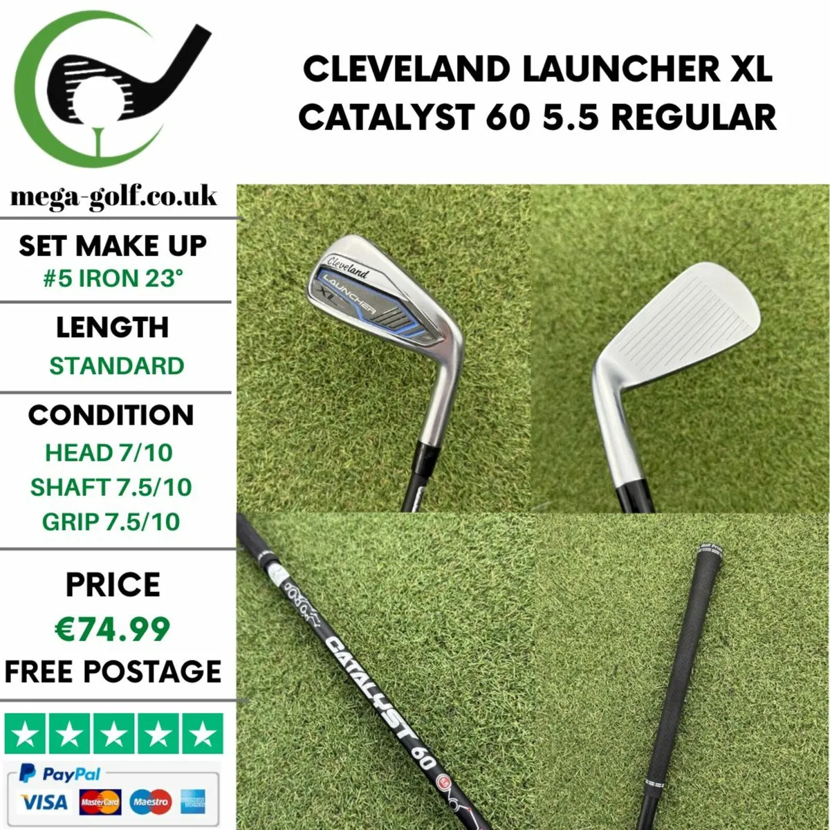 CLEVELAND LAUNCHER XL #5 IRON 23° / REGULAR - Image 1