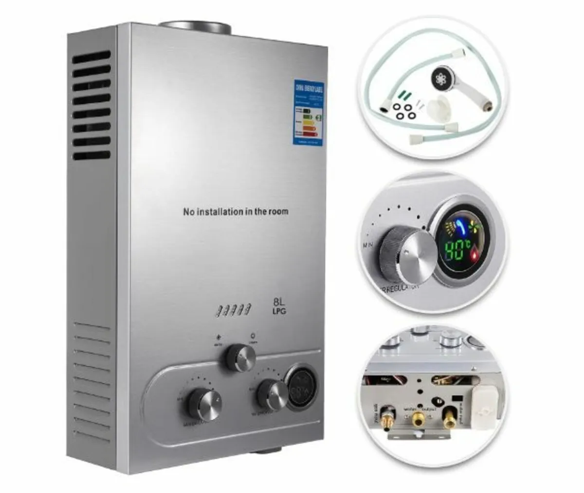 8L Water Heater Gas 16KW - Image 1
