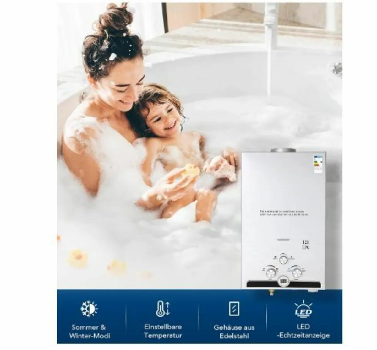 LPG Gas Instantaneous Water Heater 12L - Image 3