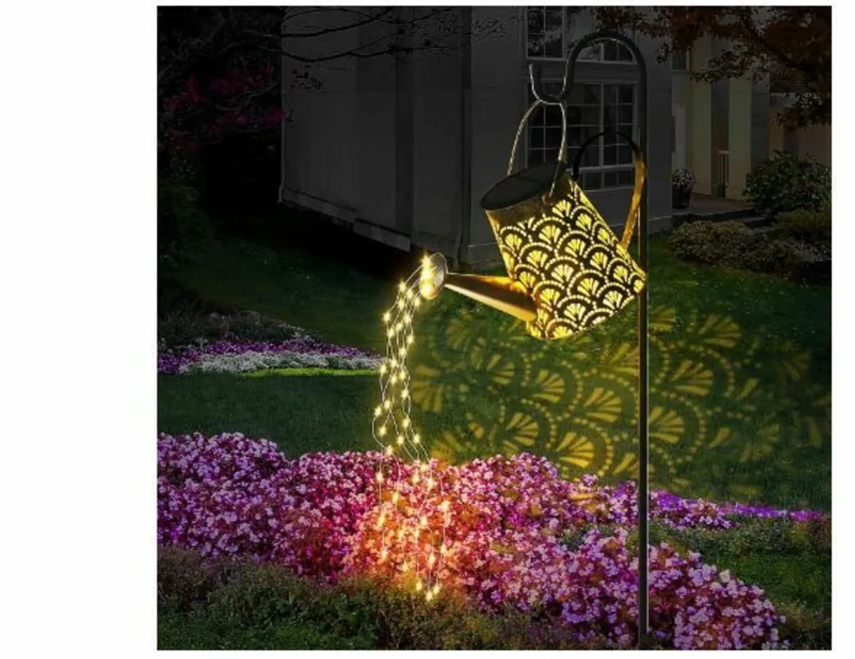 Solar Watering Can Fairy Lights Outdoor - Image 1