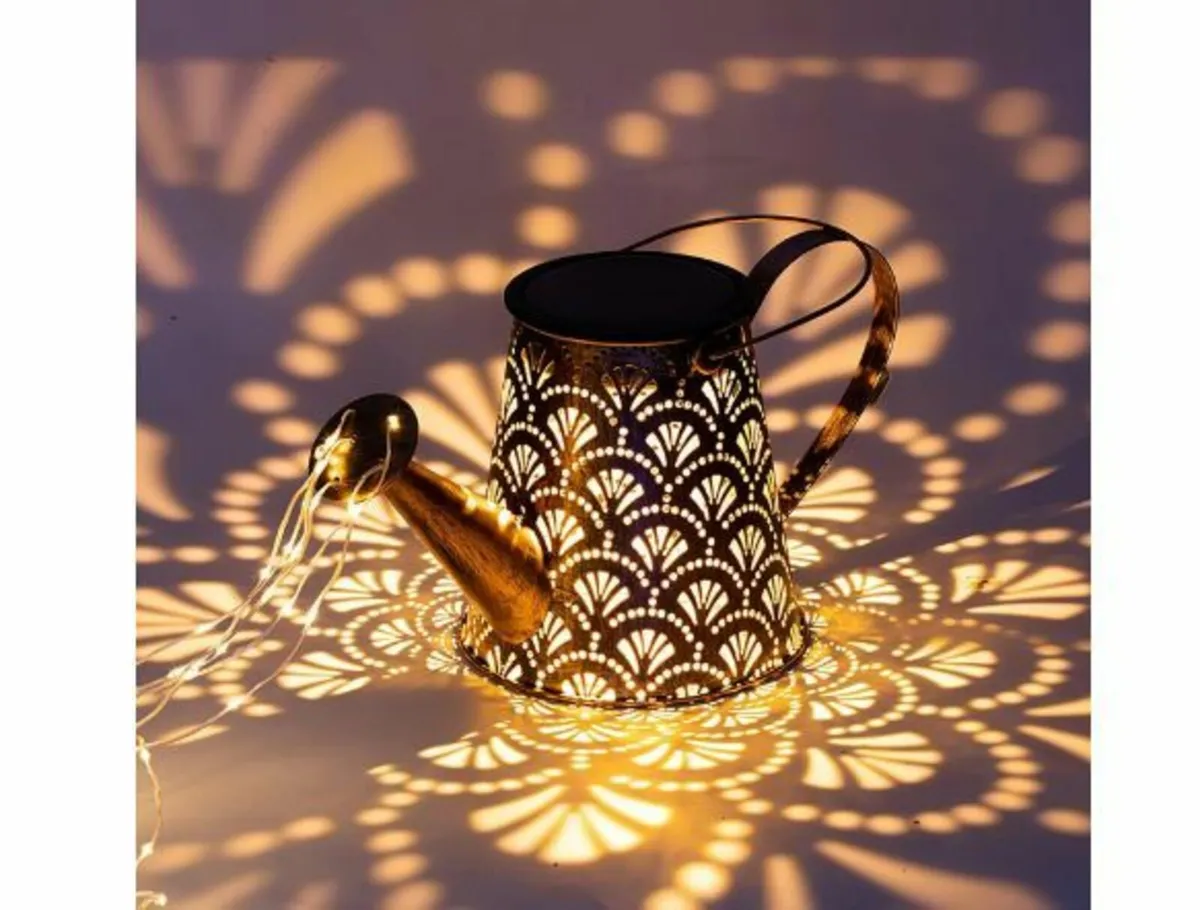 Solar Watering Can Fairy Lights Outdoor - Image 3