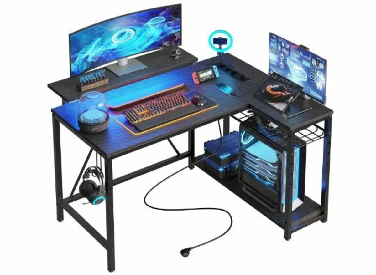 Gaming Corner Desk L Shape 106.5 cm - Image 1