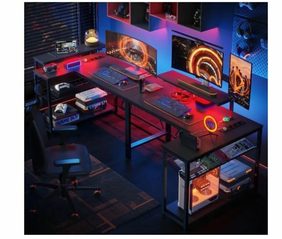 Gaming Corner Desk L Shape 106.5 cm - Image 3