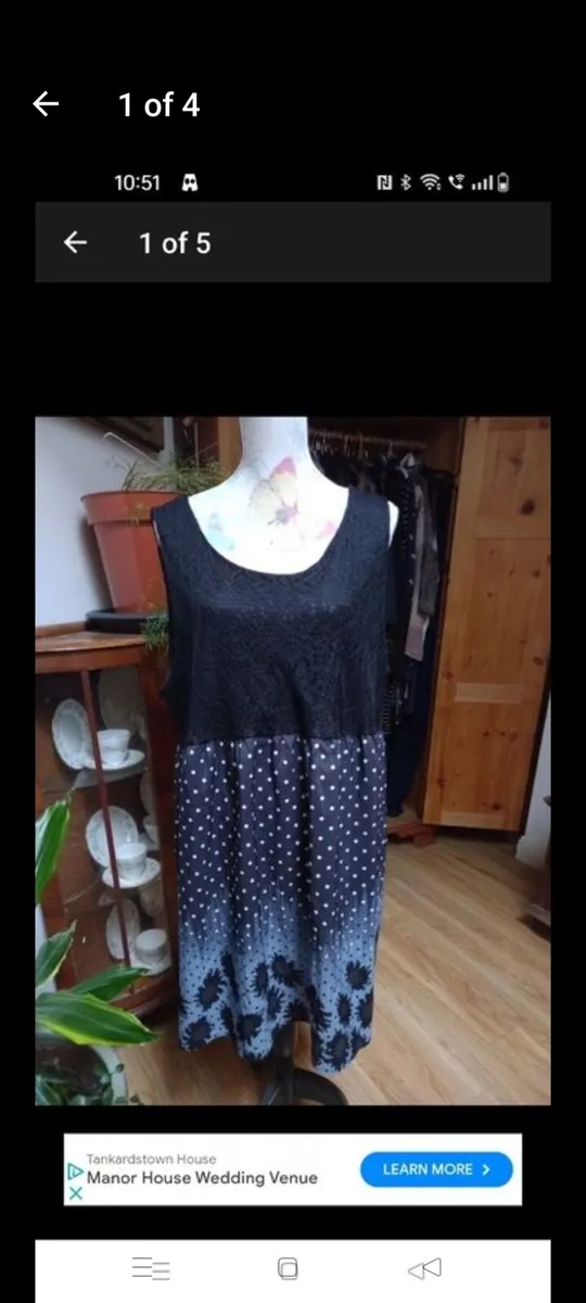 Ladies dress black lined lace top. New never worn - Image 1