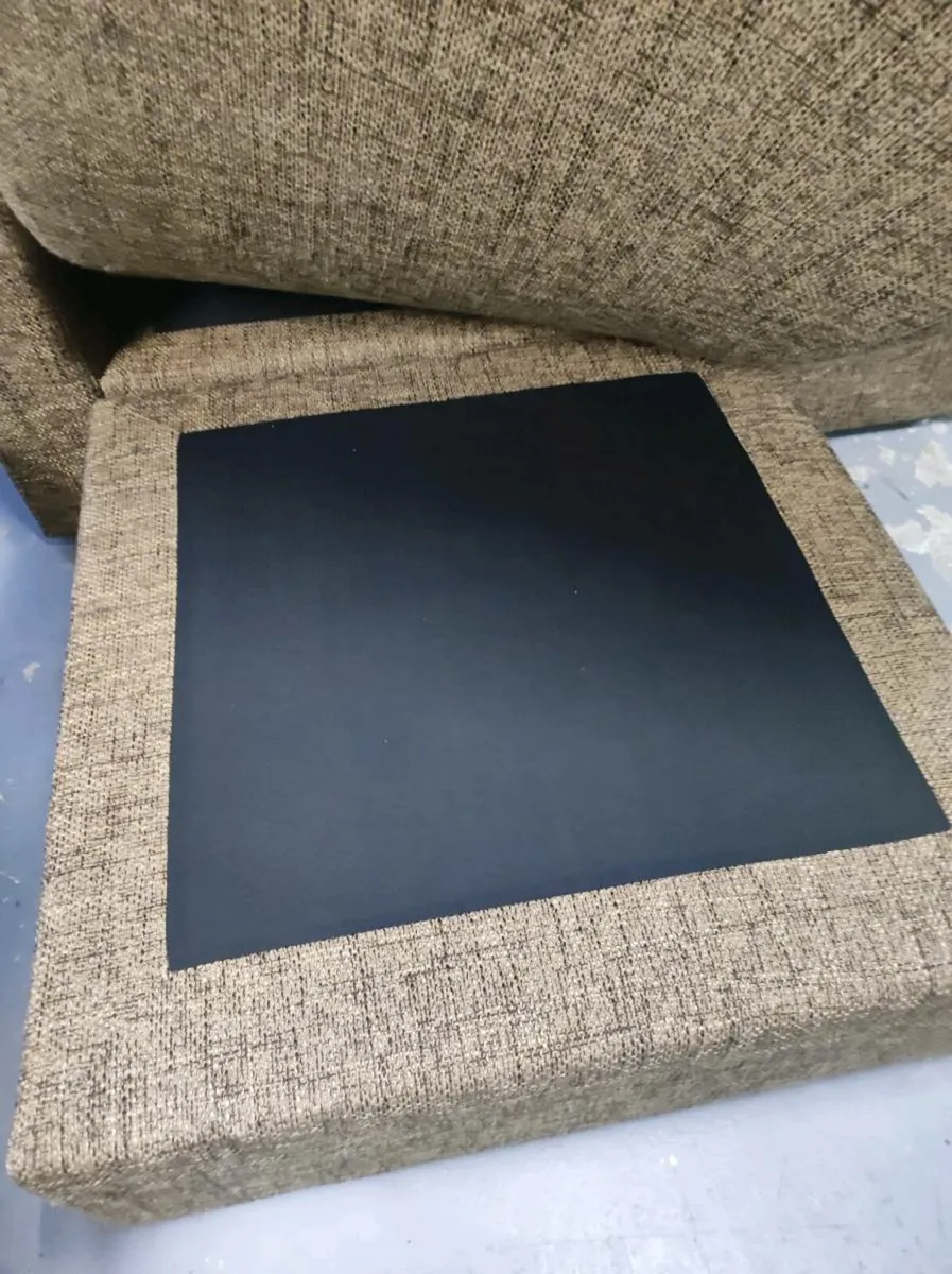 Brown fabric corner L shaped sofa couch - Image 2