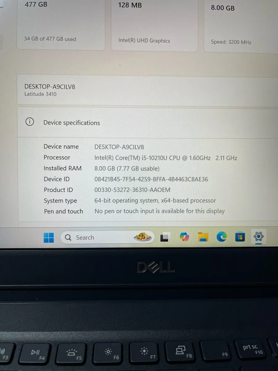 Dell laptop i5 10th gen 8-512 win 11 - Image 4