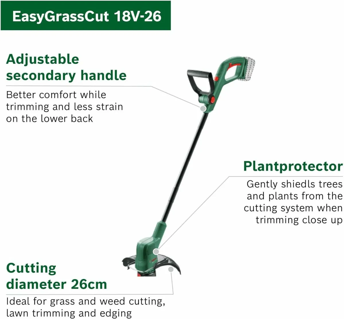Cordless Grass Trimmer EasyGrassCut 18V-26 - Image 3