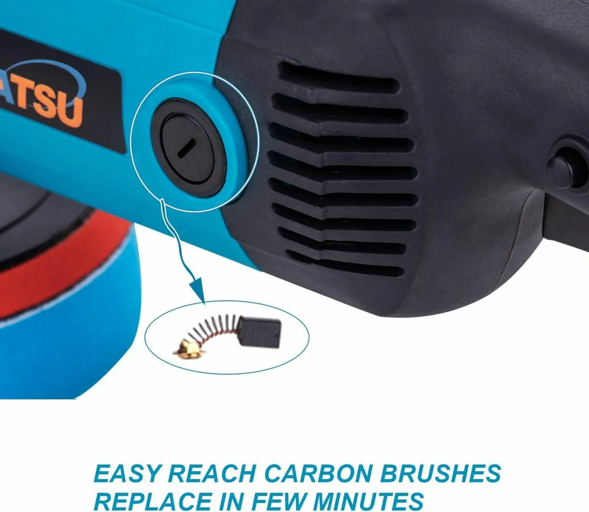 Car Polisher, 1200W 150mm 180mm Electric 6 Speeds - Image 4