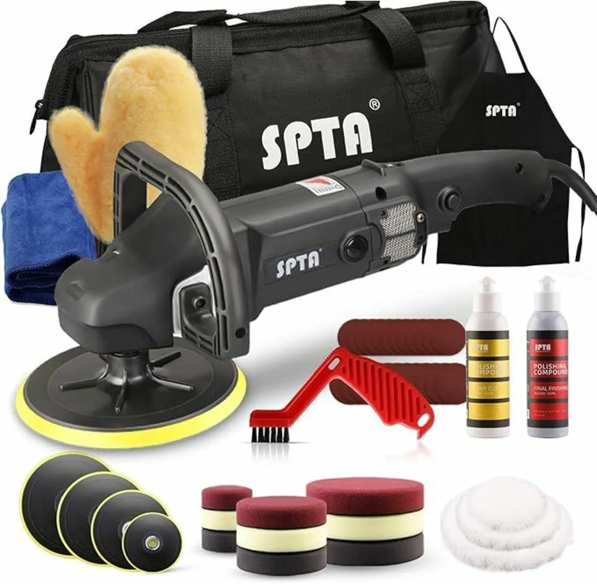 Electric Car Polisher, SPTA 7 Inch 180mm Rotary - Image 1