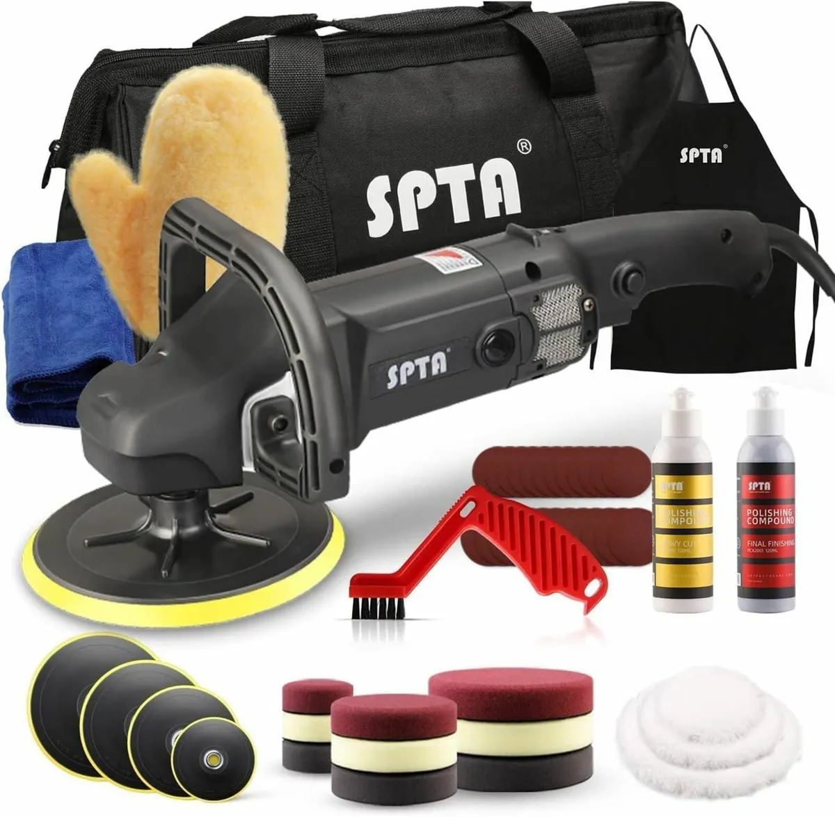 Electric Car Polisher, SPTA 7 Inch 180mm Rotary - Image 2