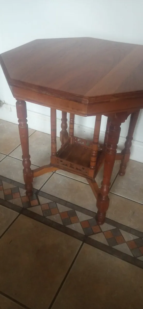 Stunning Antique Edwardian Octagonal Table - Image 4