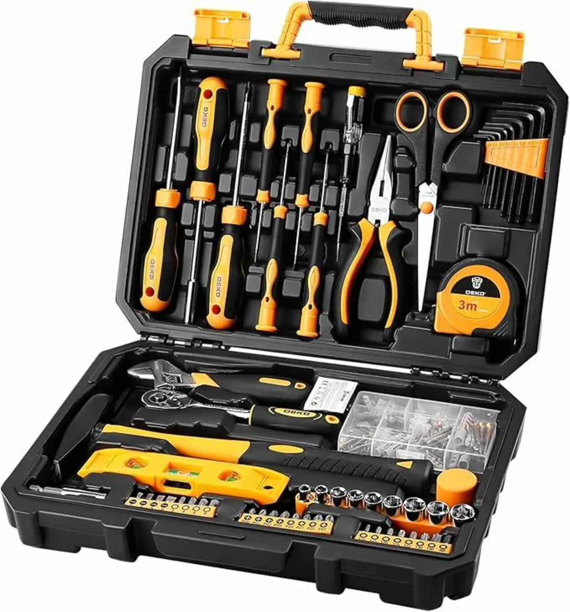 138Piece Tool Kit Set Box Home Repair DIY Tools - Image 1