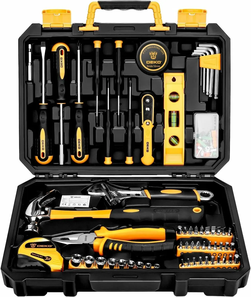 Tool Kit Set Box 100 Pieces Home Repair DIY Tools - Image 1