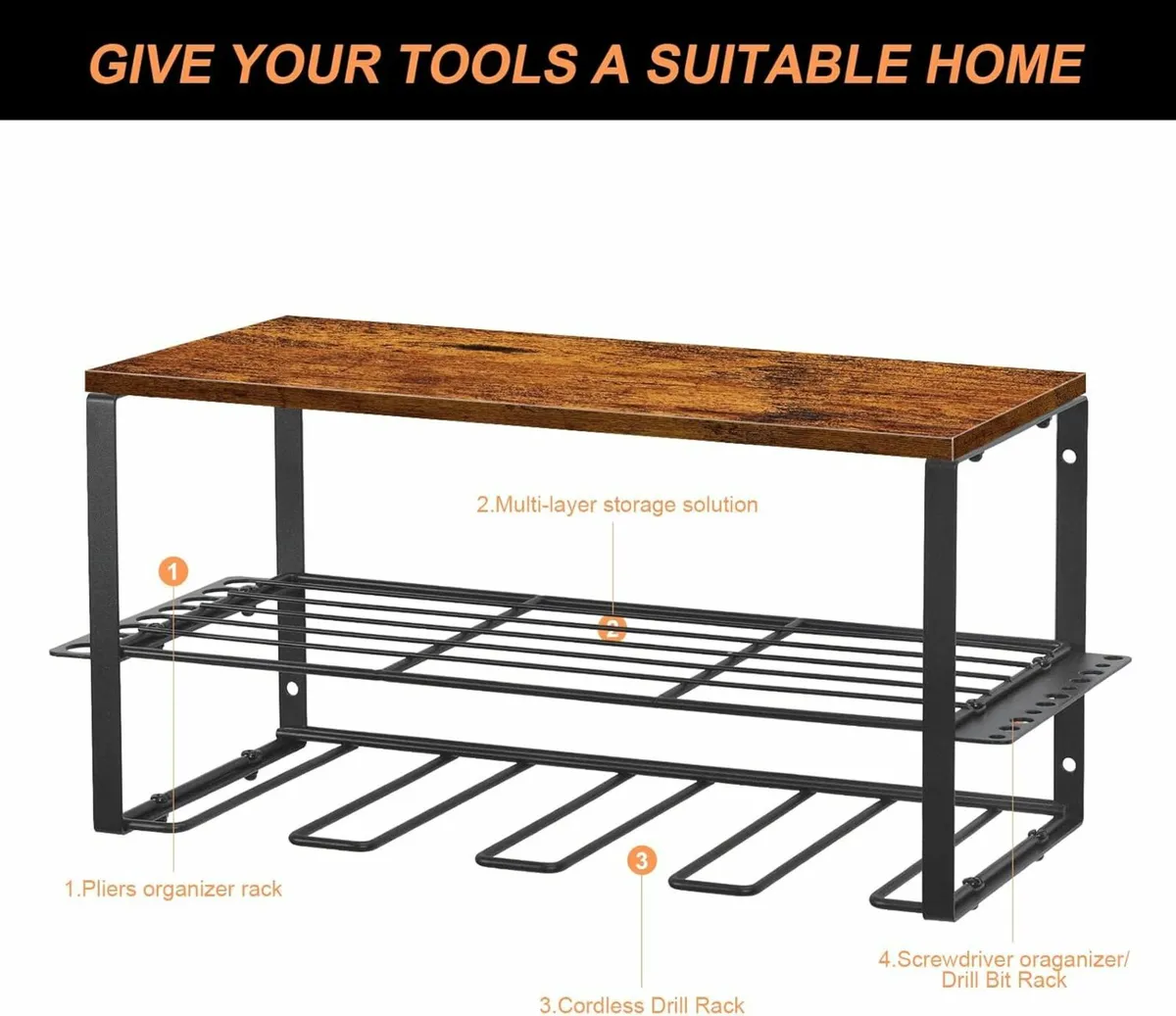 Power Tool Storage Garage Tool Storages shelf - Image 4