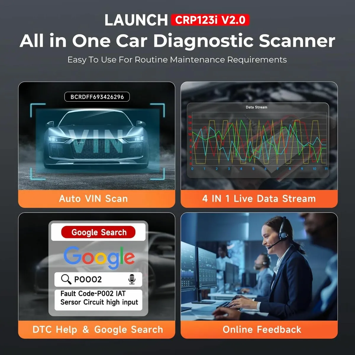 Scanner V2.0, 4 Systems Car Diagnostic Machine - Image 3